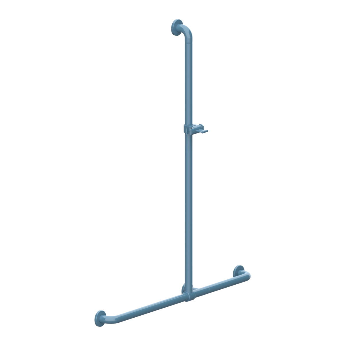 Nylon Care 300 Shower handrail, with shower head rail, 943 x 1158 mm, Pastel blue Nylon Care 300 Shower handrail, with shower head rail, 943 x 1158 mm, Pastel blue