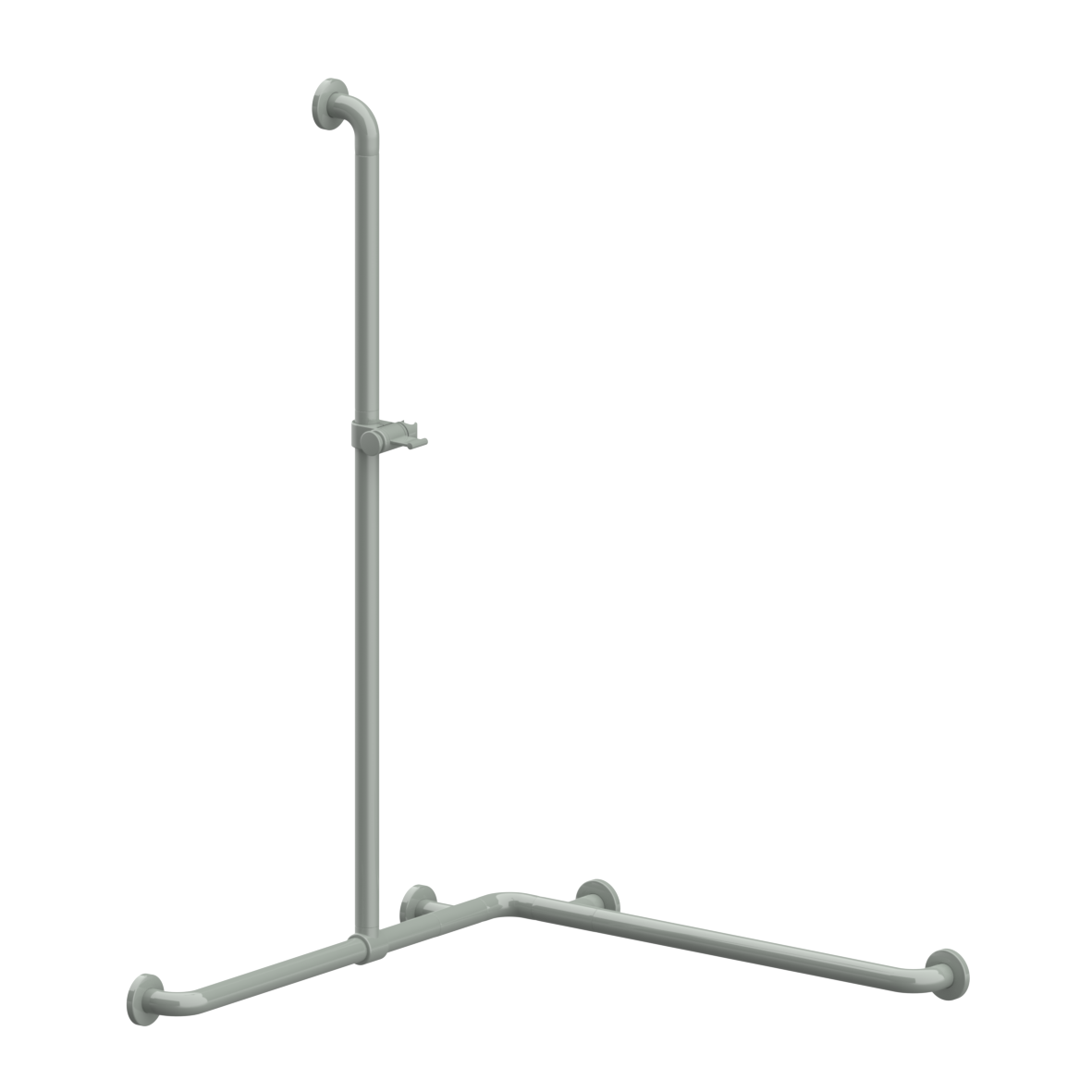 Nylon Care 300 Main courante de maintien, avec barre support de douchette à position réglable, 400 - 1800 mm, Gris trafic Nylon Care 300 Main courante de maintien, avec barre support de douchette à position réglable, 400 - 1800 mm, Gris trafic