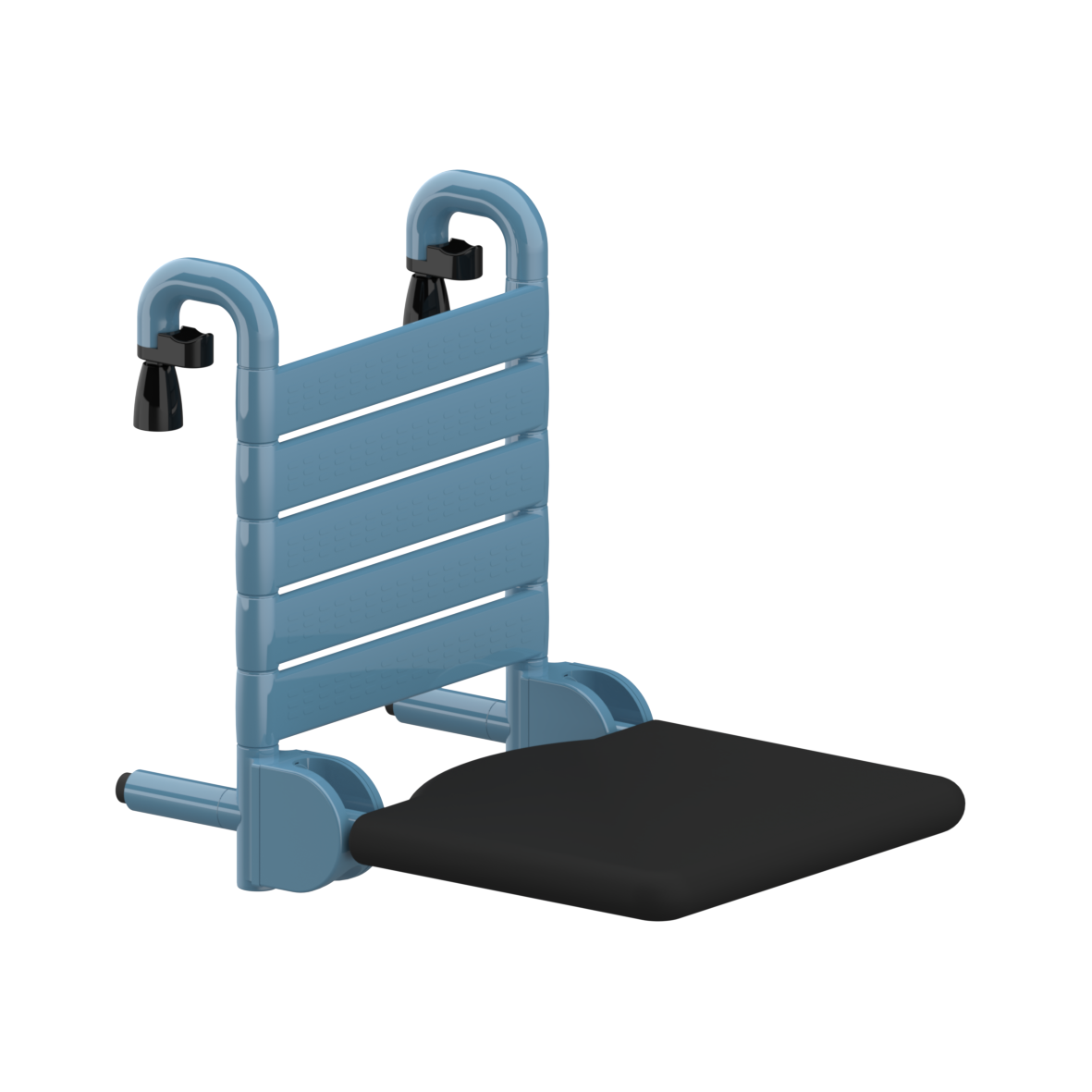Nylon Care 400 Siège de douche à suspendre, 556 x 410 x 506 mm, Bleu Pastel, Rembourrage noir Nylon Care 400 Siège de douche à suspendre, 556 x 410 x 506 mm, Bleu Pastel, Rembourrage noir