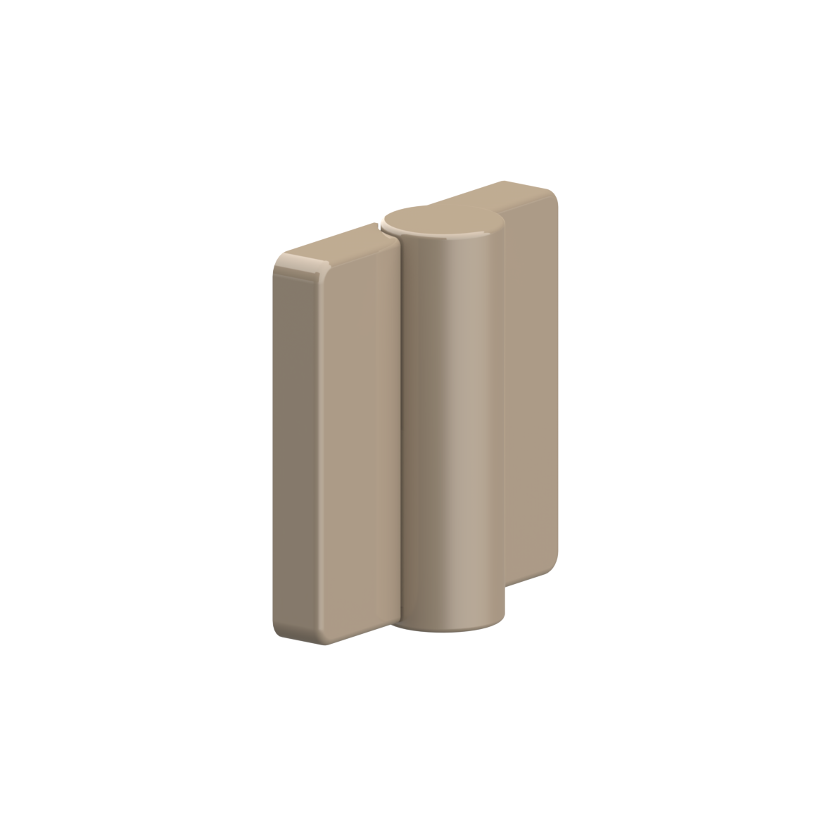 Nylon Türbänder NY.TB 82.1, mit Feder, für Türschließung, DIN links, 75 x 25 x 80 mm, Taupe