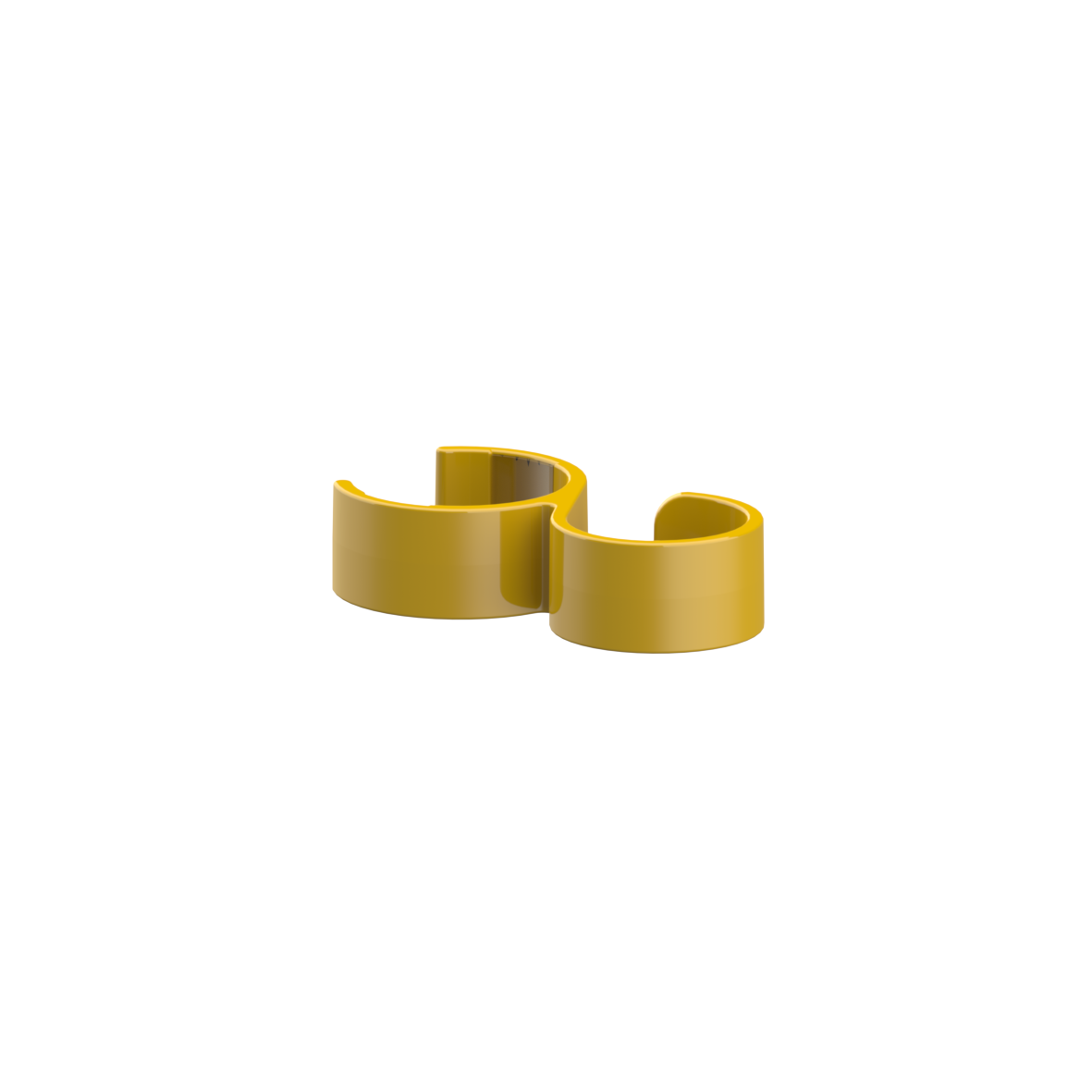 Nylon Care Haken / Brauseschlauchführung, nachrüstbar, 65 x 35 x 15 mm, Gelb
