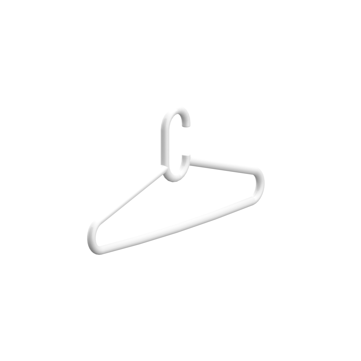Nylon Care Coat hanger, 436 x 13 x 210 mm, White