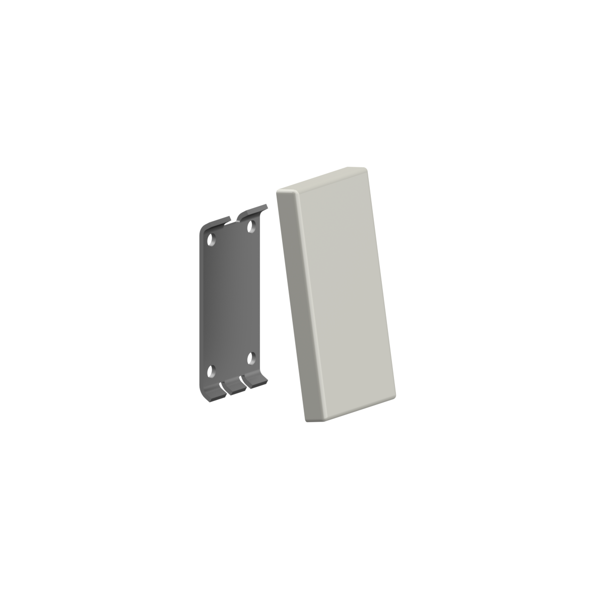 Nylon Care Grundplatte vario, mit Blindabdeckung, 227 x 115 x 24 mm, Manhattan