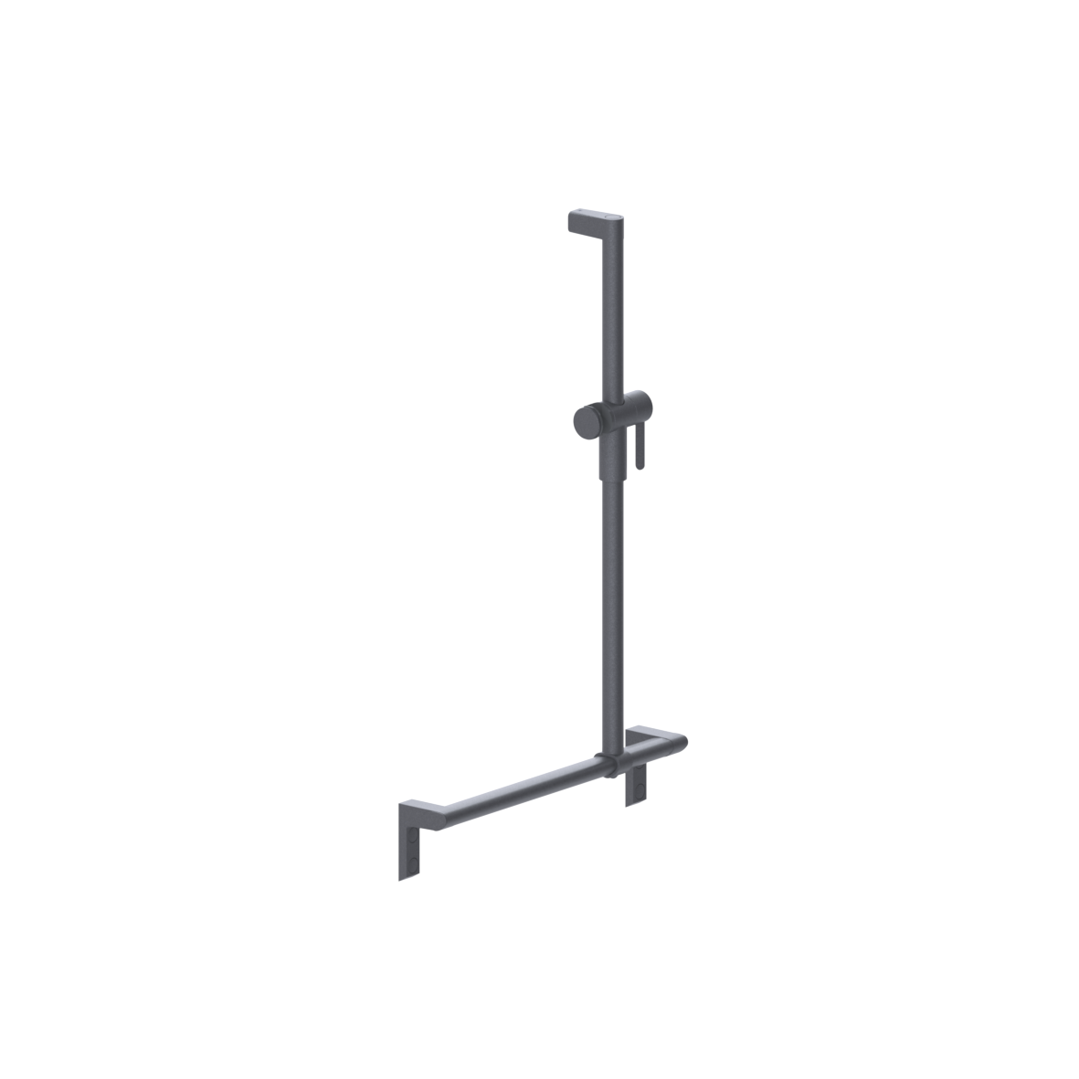 Cavere Care Shower handrail, with movable shower handrail, left and right, 500 x 750 mm, Cavere Metallic anthracite