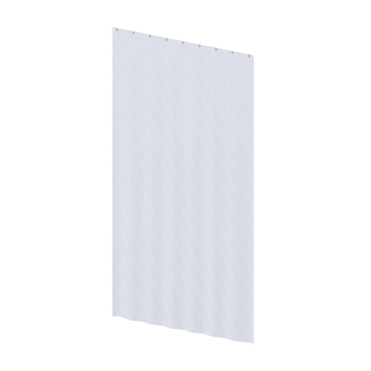 Care Rideau de douche, 1 x 1500 x 2000 mm, Blanc à rayures diagonales blanches