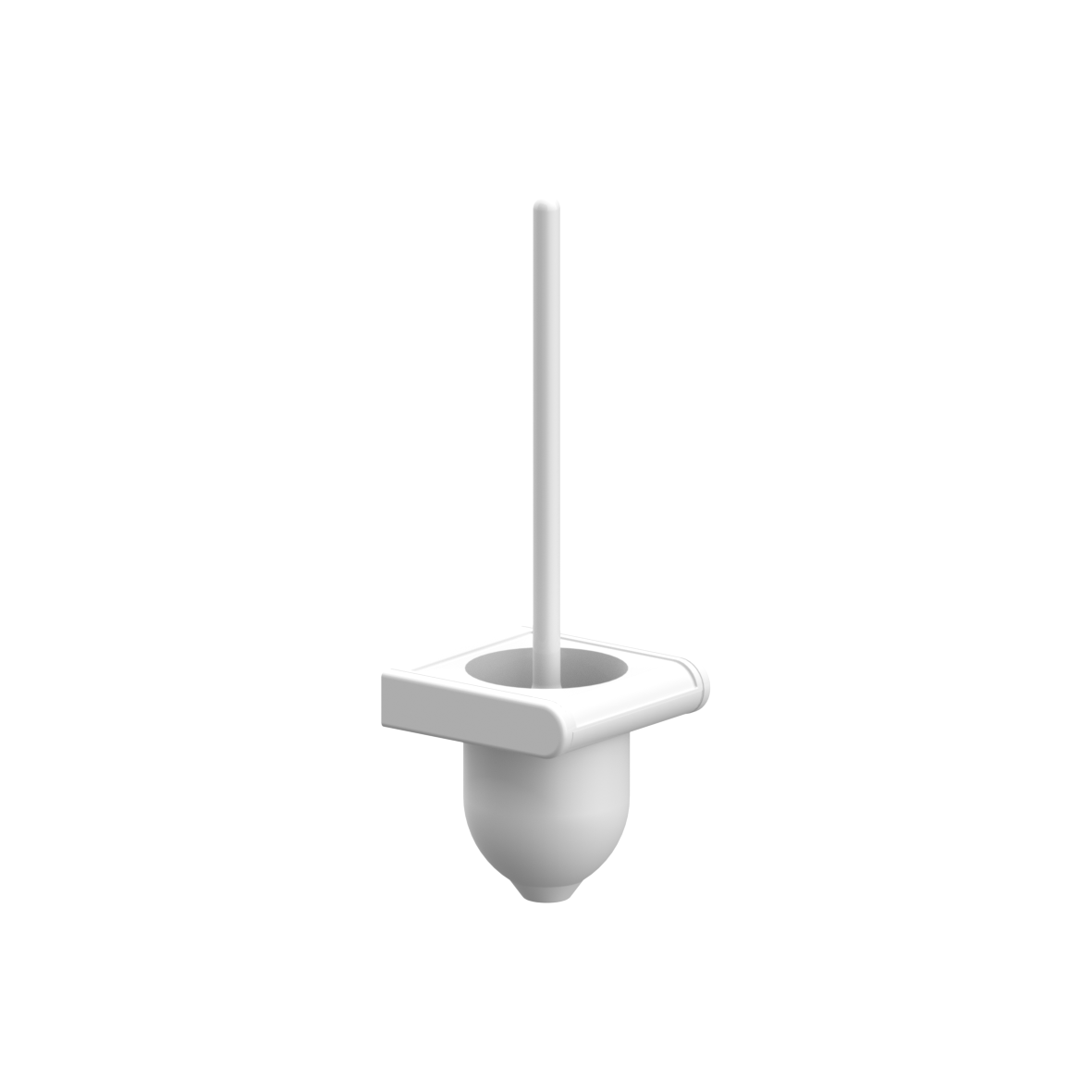 Nylon Care WC-borstelgarnituur, 126 x 120 x 380 mm, Wit