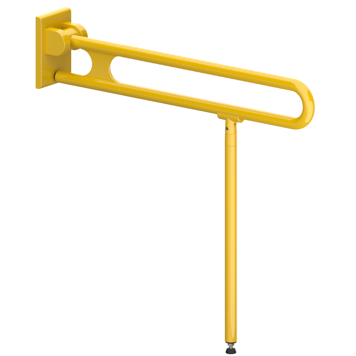 Nylon Care 400 Lift-up support rail , with floor support (800 mm), left and right, L = 900 mm, Yellow