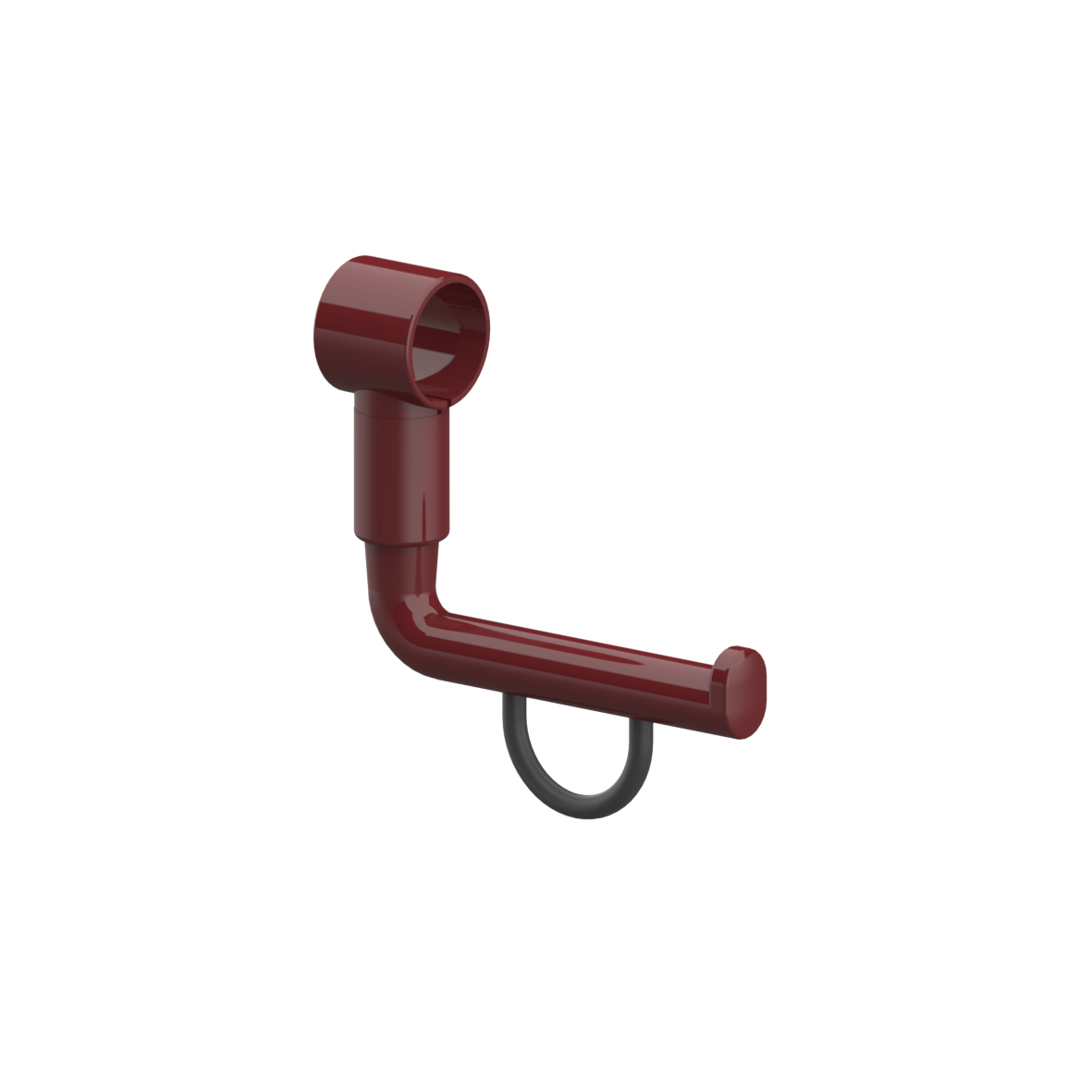 Nylon Care Toilet roll holder, retrofittable, 141 x 39 x 117 mm, Dark red