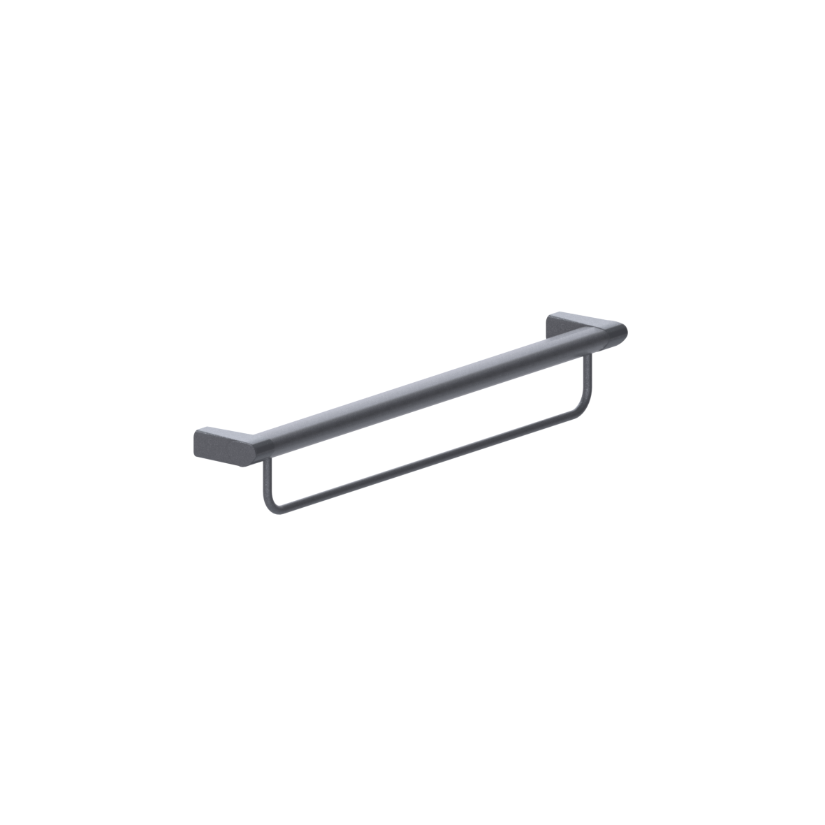 Cavere Care Grab bar, with integrated towel rail, 600 mm, single-point mounting, Cavere Metallic anthracite