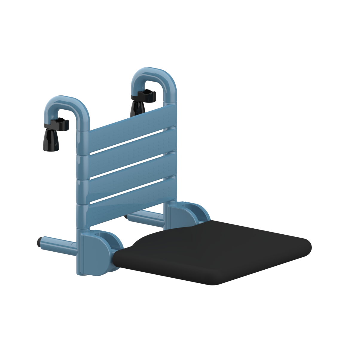 Nylon Care 400 Siège de douche à suspendre, 410 x 564 x 439 mm, Bleu Pastel, Rembourrage noir