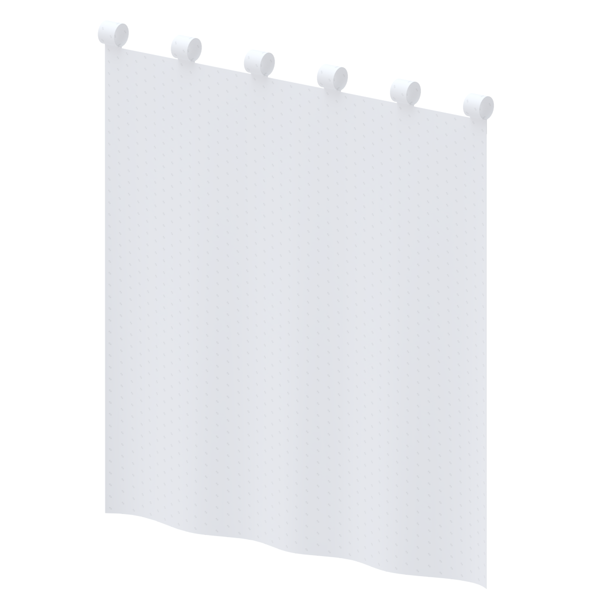 Care Duschspritzschutzvorhang, 750 x 690 x 1 mm, Weiß
