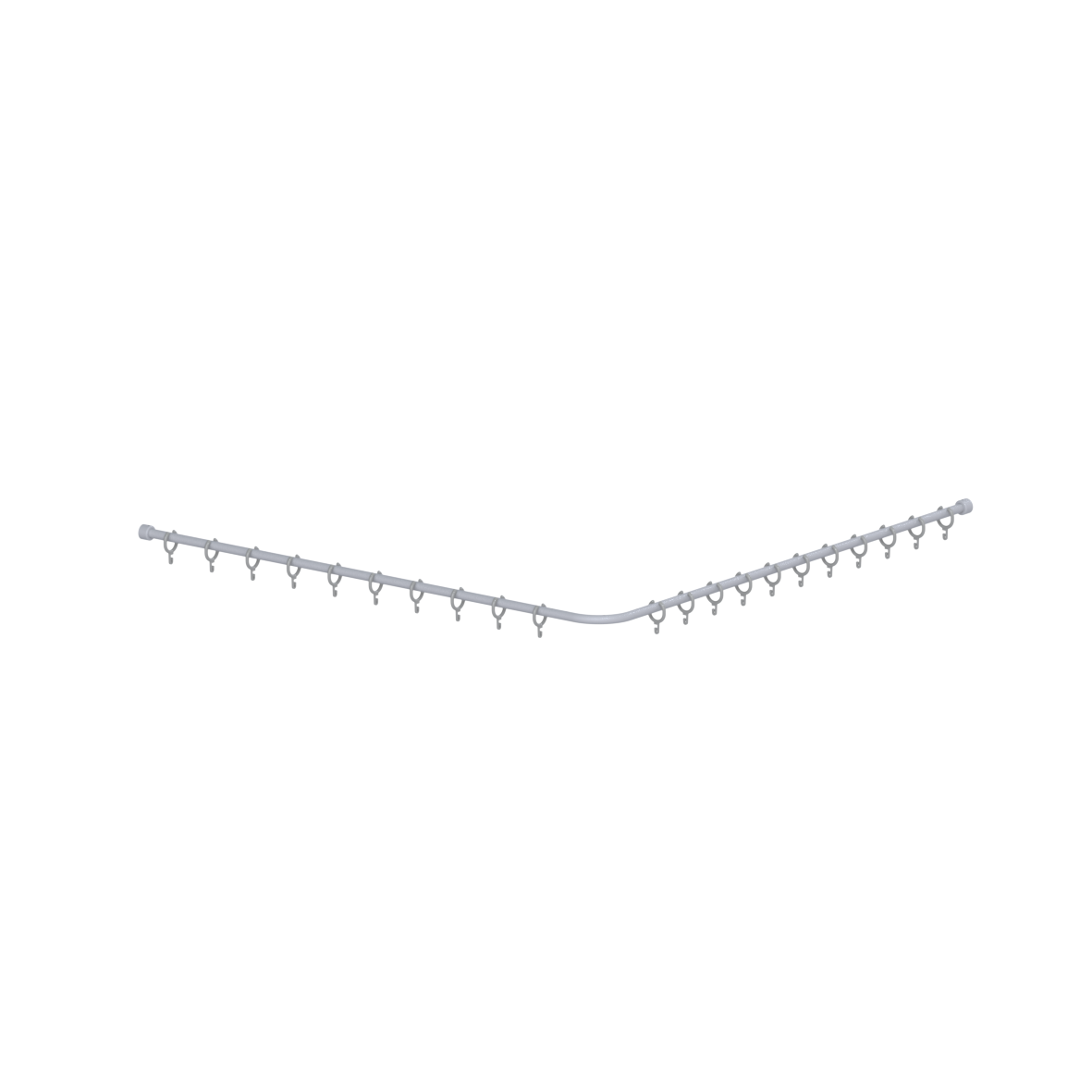 Cavere Care Douchegordijnstang, met Gordijnringen, L-vorm, 1200 x 1200 mm, Cavere Zilver-metallic Cavere Care Douchegordijnstang, met Gordijnringen, L-vorm, 1200 x 1200 mm, Cavere Zilver-metallic