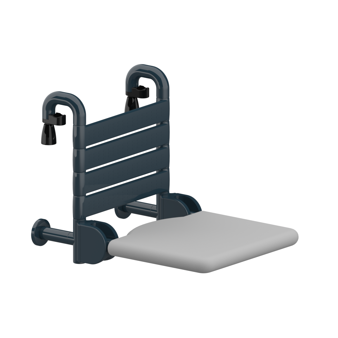 Nylon Care 400 Hangzitje FR, met rozet, 410 x 565 x 440 mm, Saffierblauw, Polster lichtgrijs