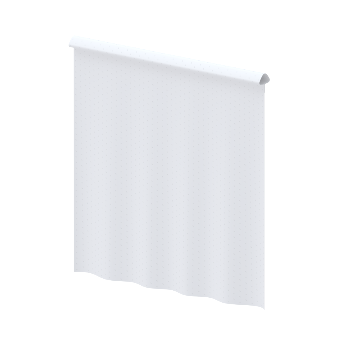 Care Douchegordijn voor douche spatscherm, voor Cavere, 605 x 715 x 1 mm, Wit