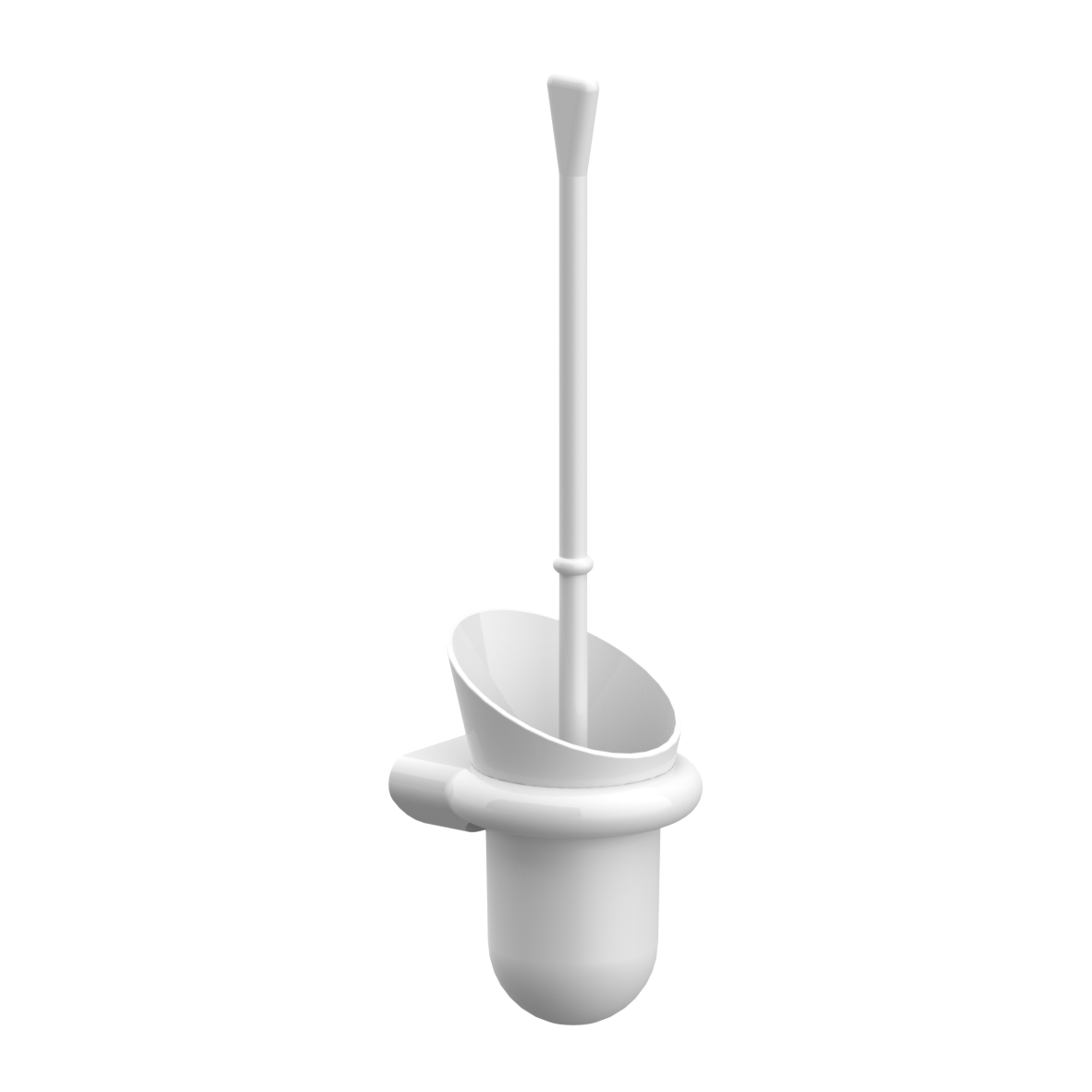 Nylon Care WC-borstelgarnituur, 148 x 135 x 512 mm, Wit