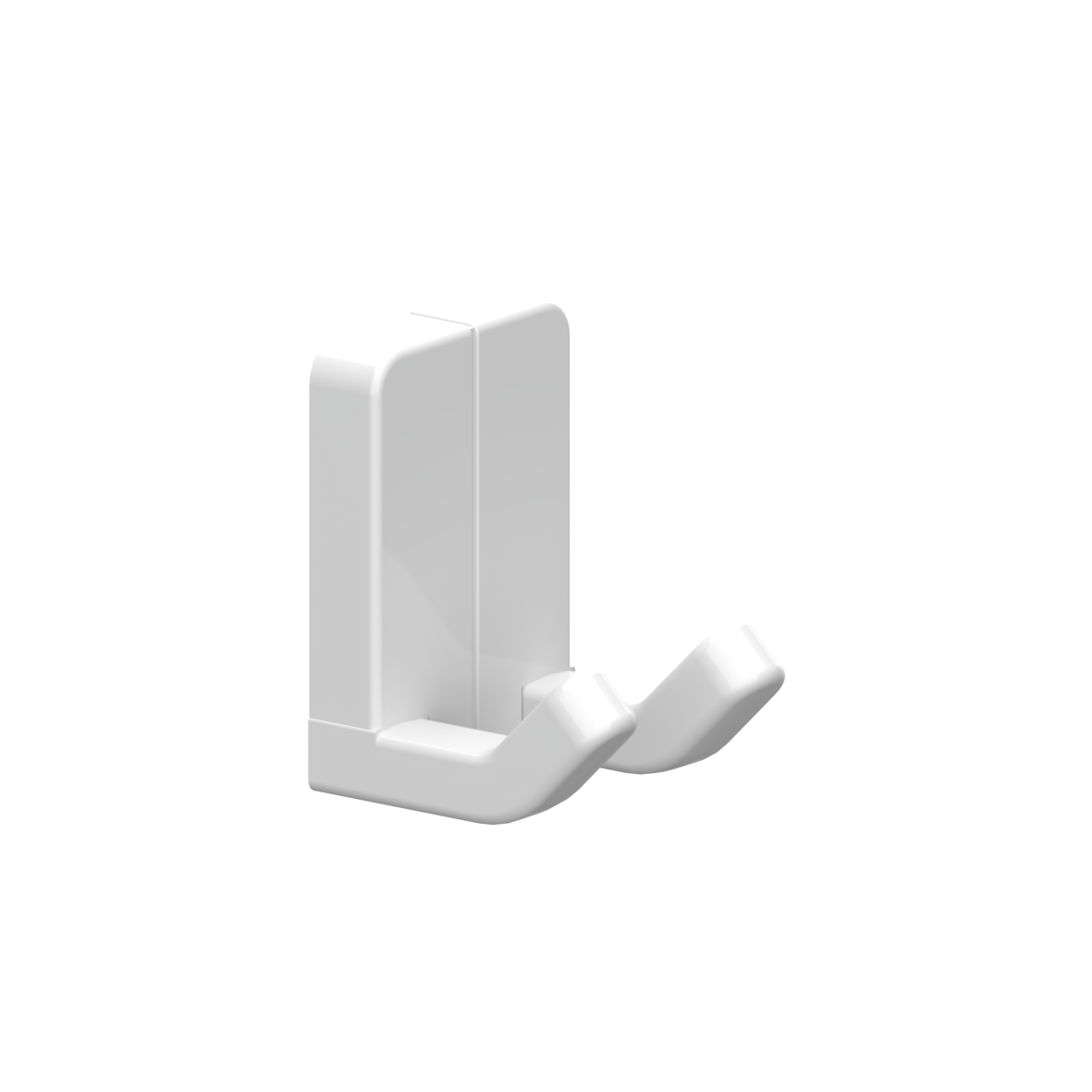 Nylon Care Doppelhaken, 45 x 52 x 65 mm, Weiß