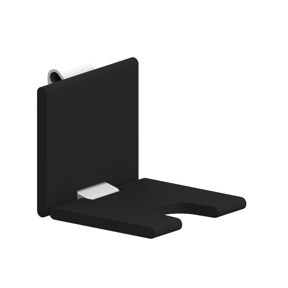 Care Siège de douche à suspendre, avec découpe ergonomique, 450 x 563 x 420 mm, Blanc, rembourrage anthracite Care Siège de douche à suspendre, avec découpe ergonomique, 450 x 563 x 420 mm, Blanc, rembourrage anthracite