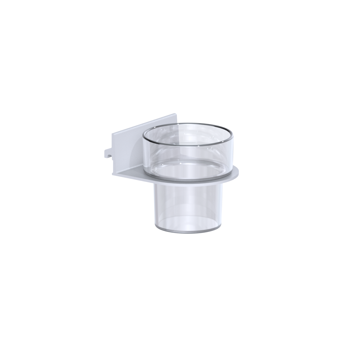 Cavere Care FlexGlass holder, with glass, 104 x 90 x 52 mm, Cavere White