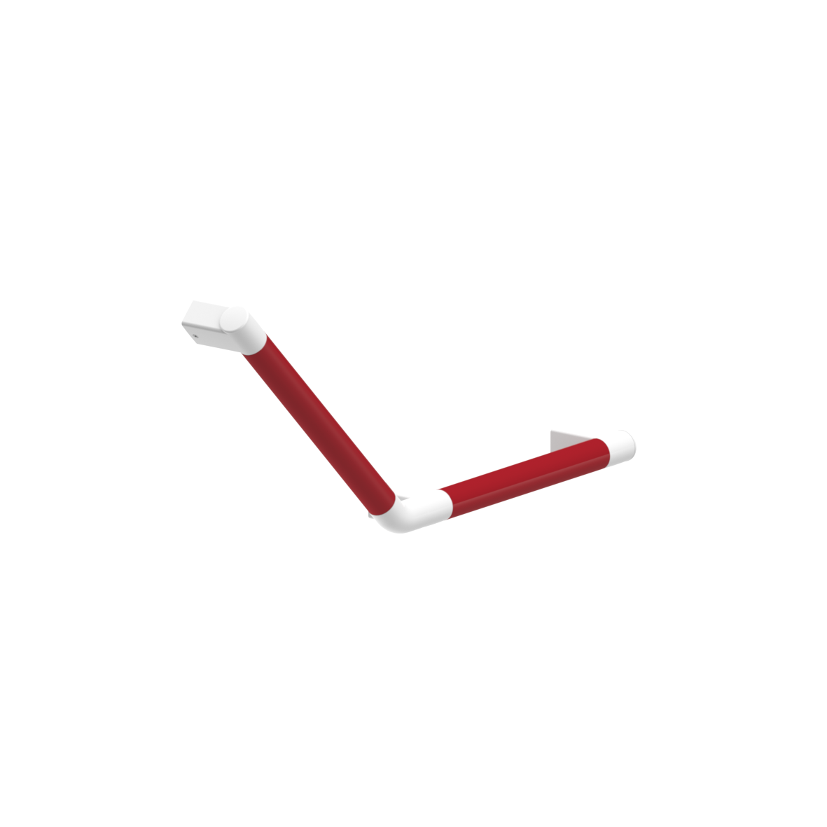 Verso Care Duo Grab rail, 135°, left, 350 x 350 mm, Red-White