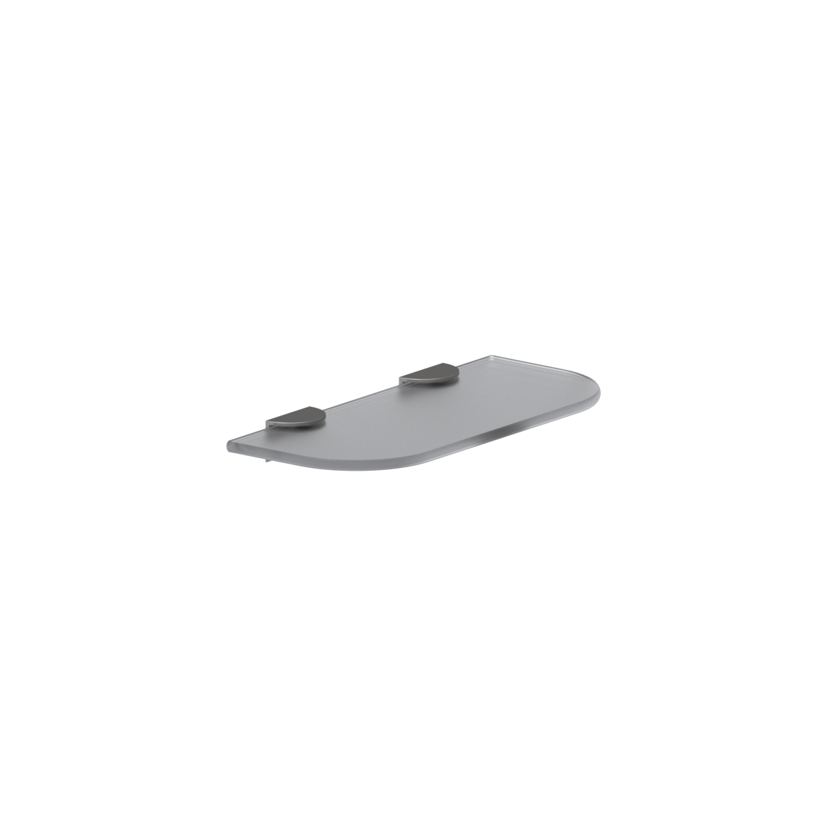 Inox Care Tablette en verre, avec des angles arrondis, L = 300 mm, Inox