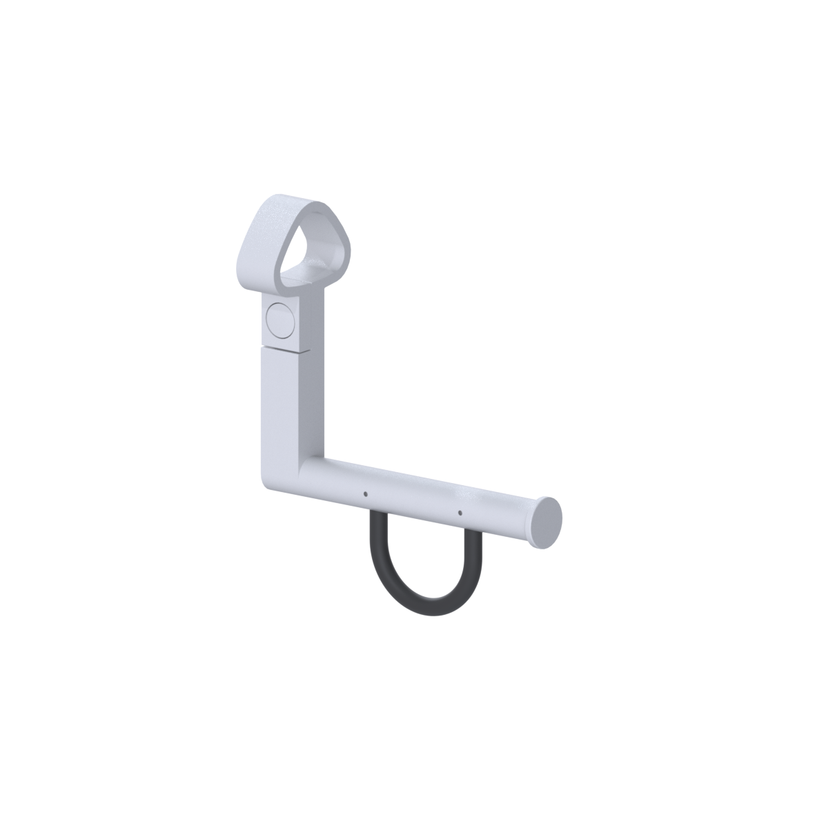 Cavere Care Toilet roll holder, for Lift-up support rails and Wall support rails, retrofittable, 130 x 48 x 115 mm, Cavere White