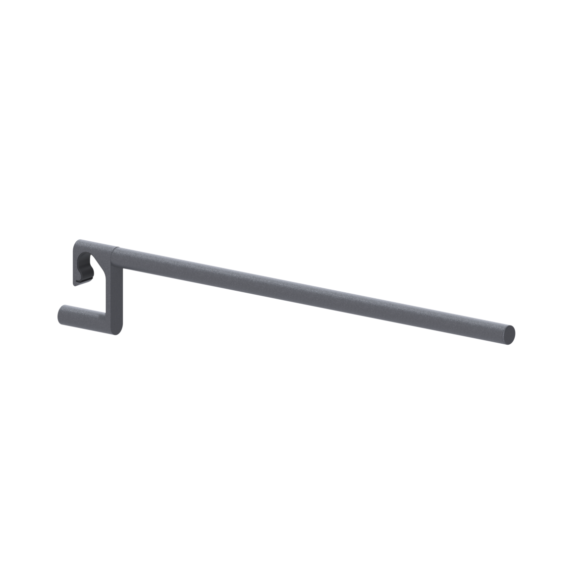 Nylon Care 400 Shower guard rail, for hanging in, L = 845 mm, Cavere Metallic anthracite