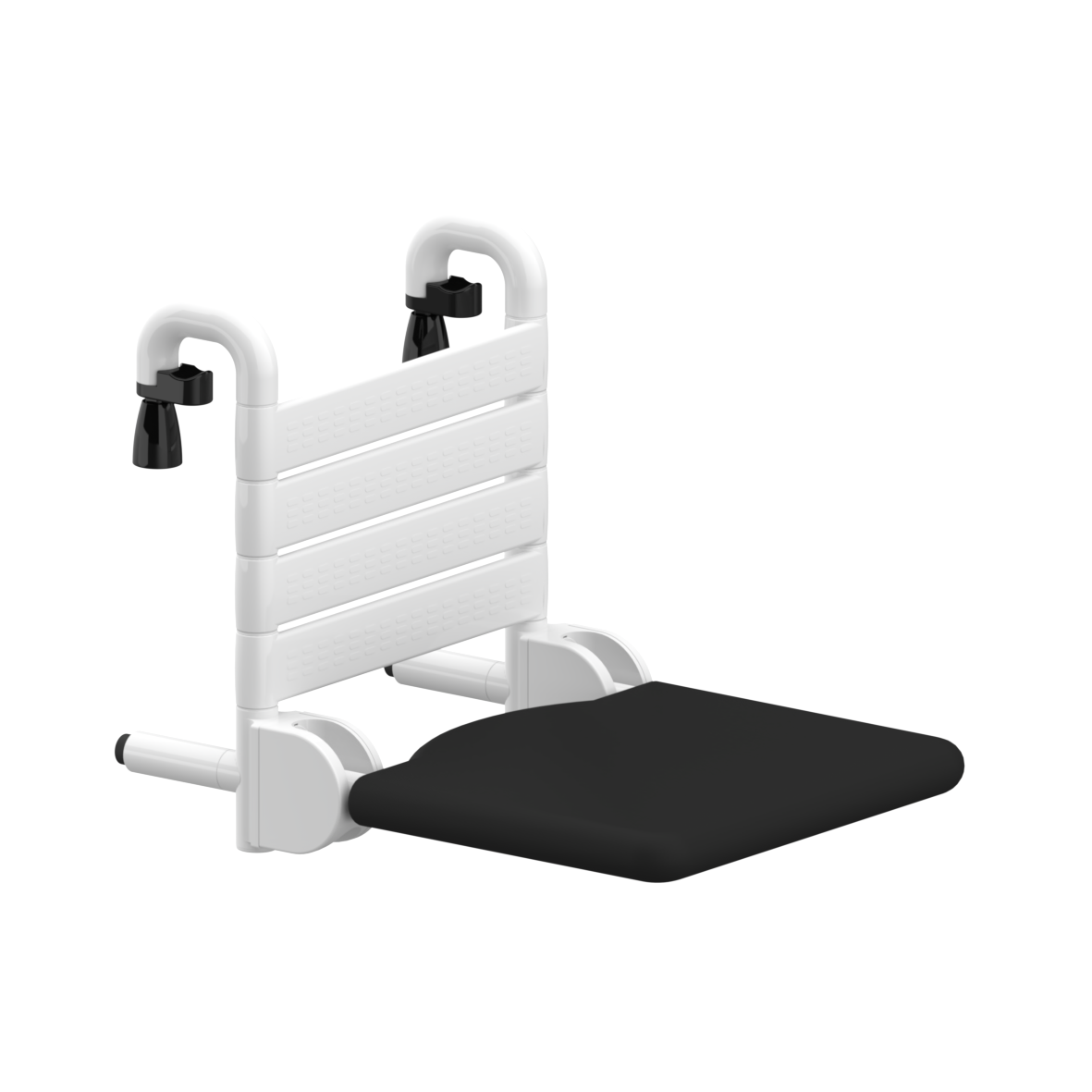 Nylon Care 400 Siège de douche à suspendre, 410 x 564 x 439 mm, Blanc, Rembourrage noir