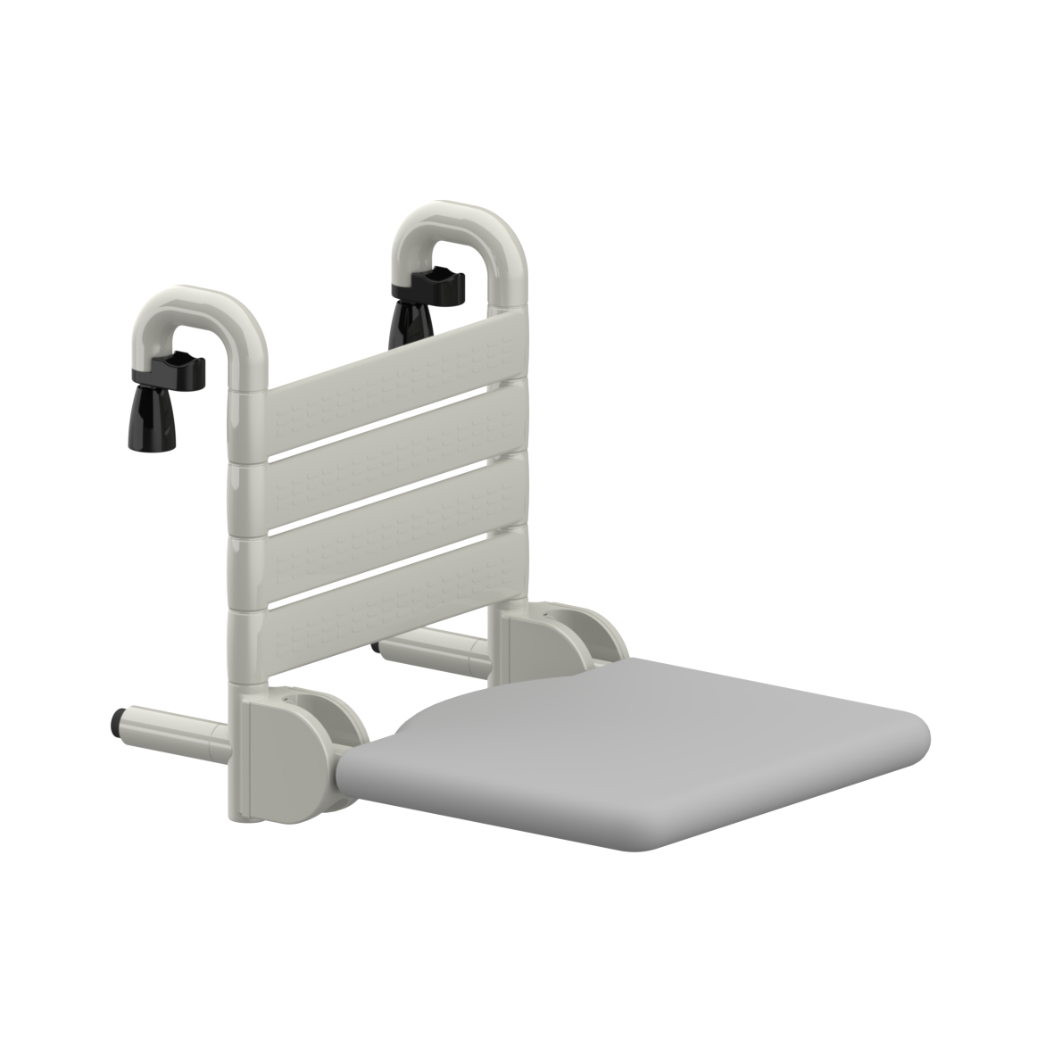 Nylon Care 400 Siège de douche à suspendre, 410 x 564 x 439 mm, Manhattan, Rembourrage gris clair