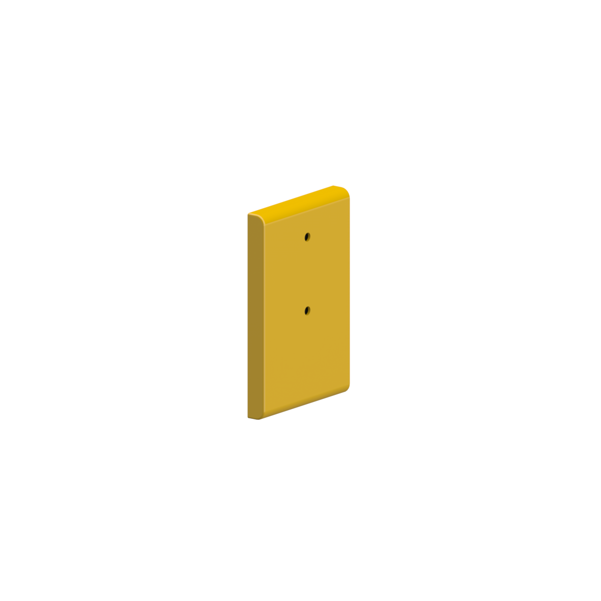 Nylon Care Montageplaat, 132 x 20 x 200 mm, Geel