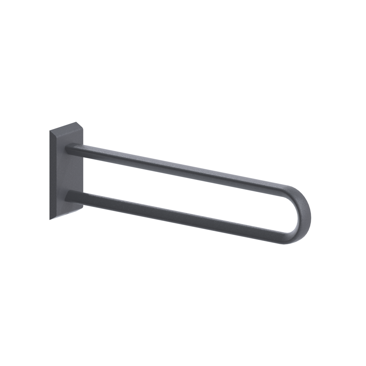 Cavere Care Wall support rail vario, with base plate, left and right, L = 725 mm, Cavere Metallic anthracite