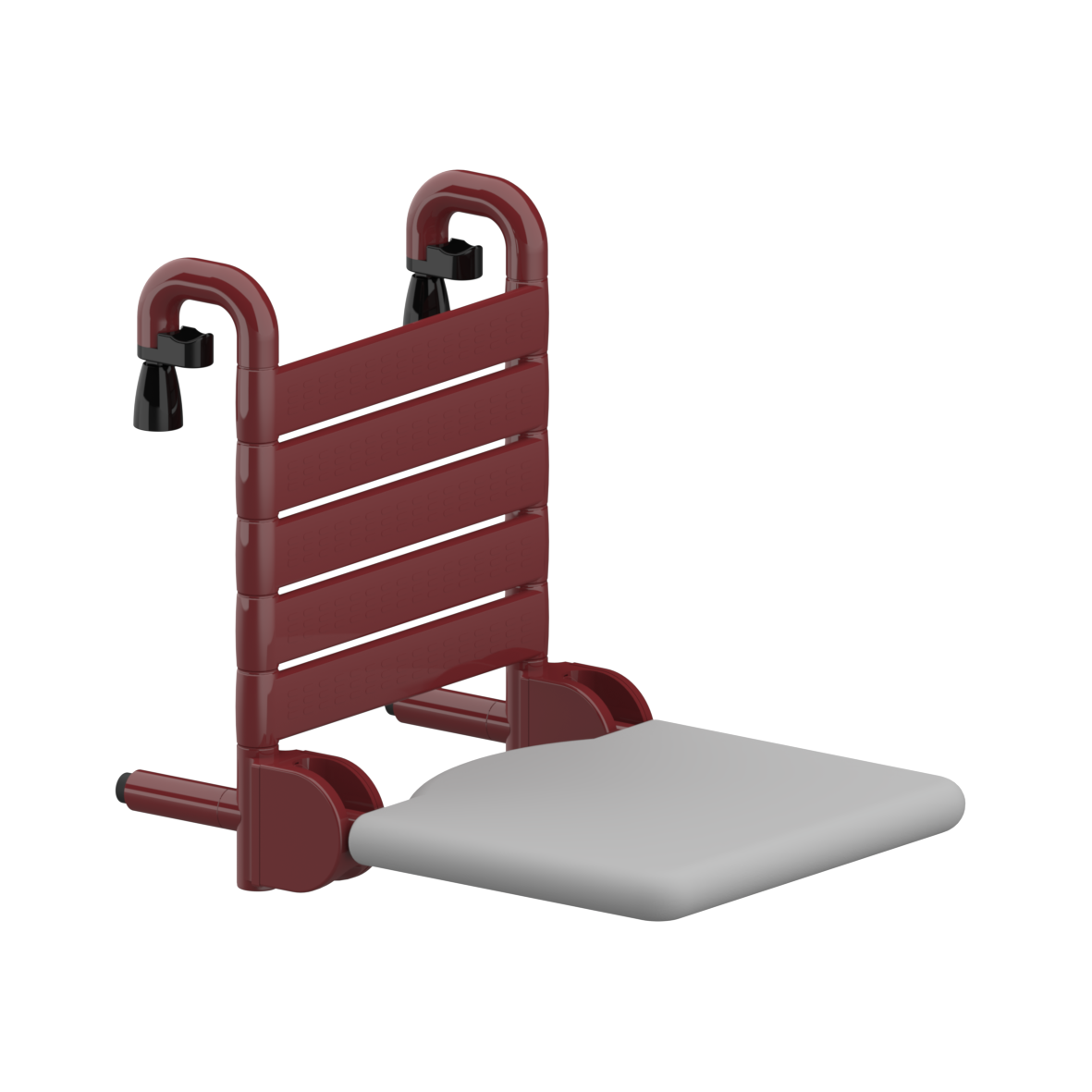 Nylon Care 400 Einhängesitz, 410 x 564 x 501 mm, Dunkelrot, Polster hellgrau