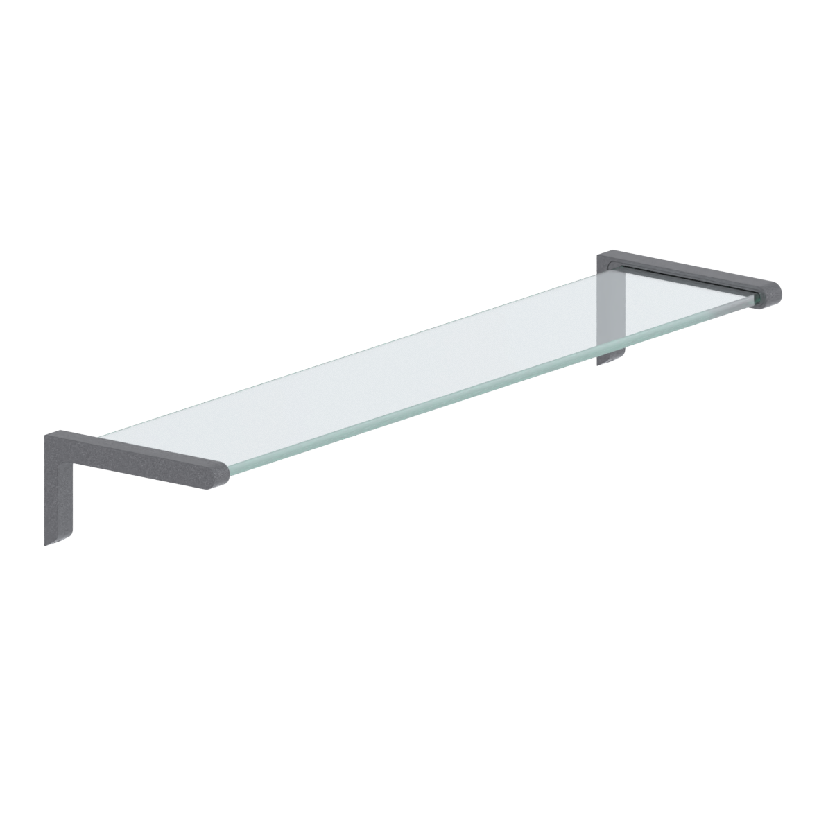 Cavere Care Glass shelf, 650 x 150 x 80 mm, Cavere Metallic anthracite