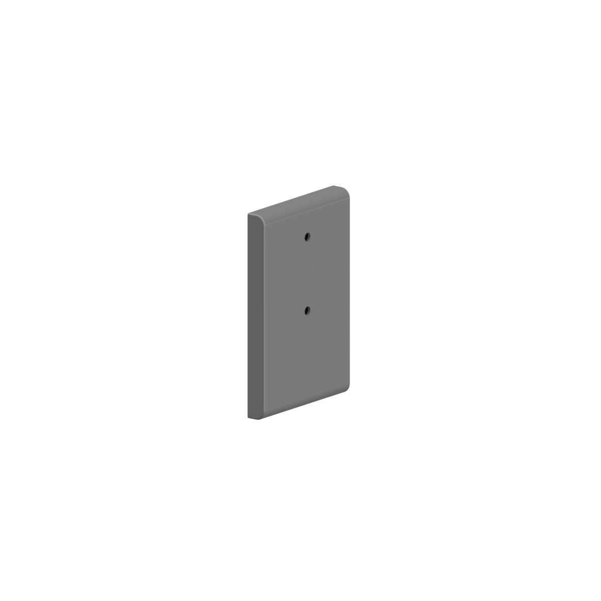 Nylon Care Montageplaat, 132 x 20 x 200 mm, Donkergrijs, Antibac