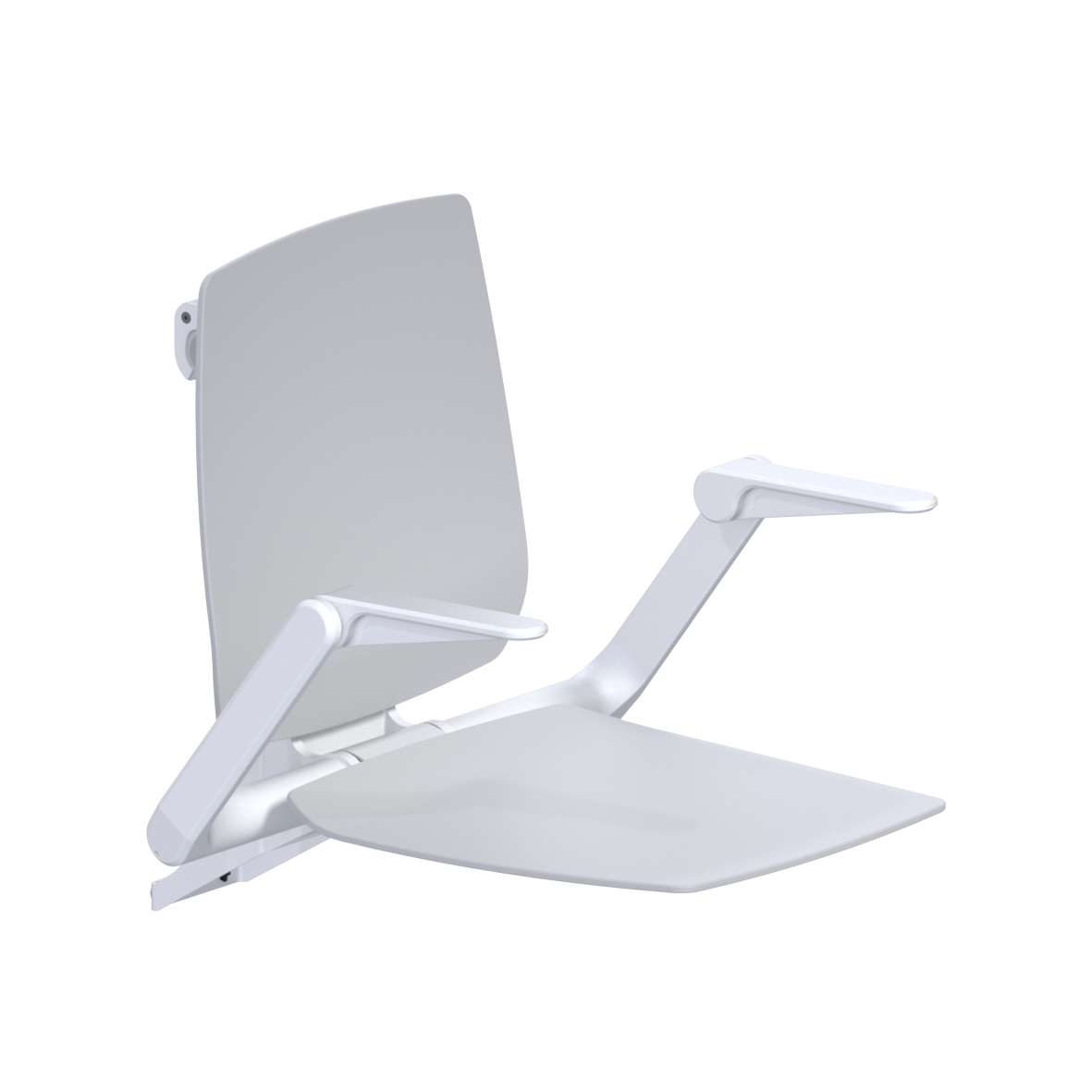 Ascento Hanging seat FR, with backrest and armrests, for Inox Care and Nylon Care, 584 x 640 x 574 mm, Ascento White