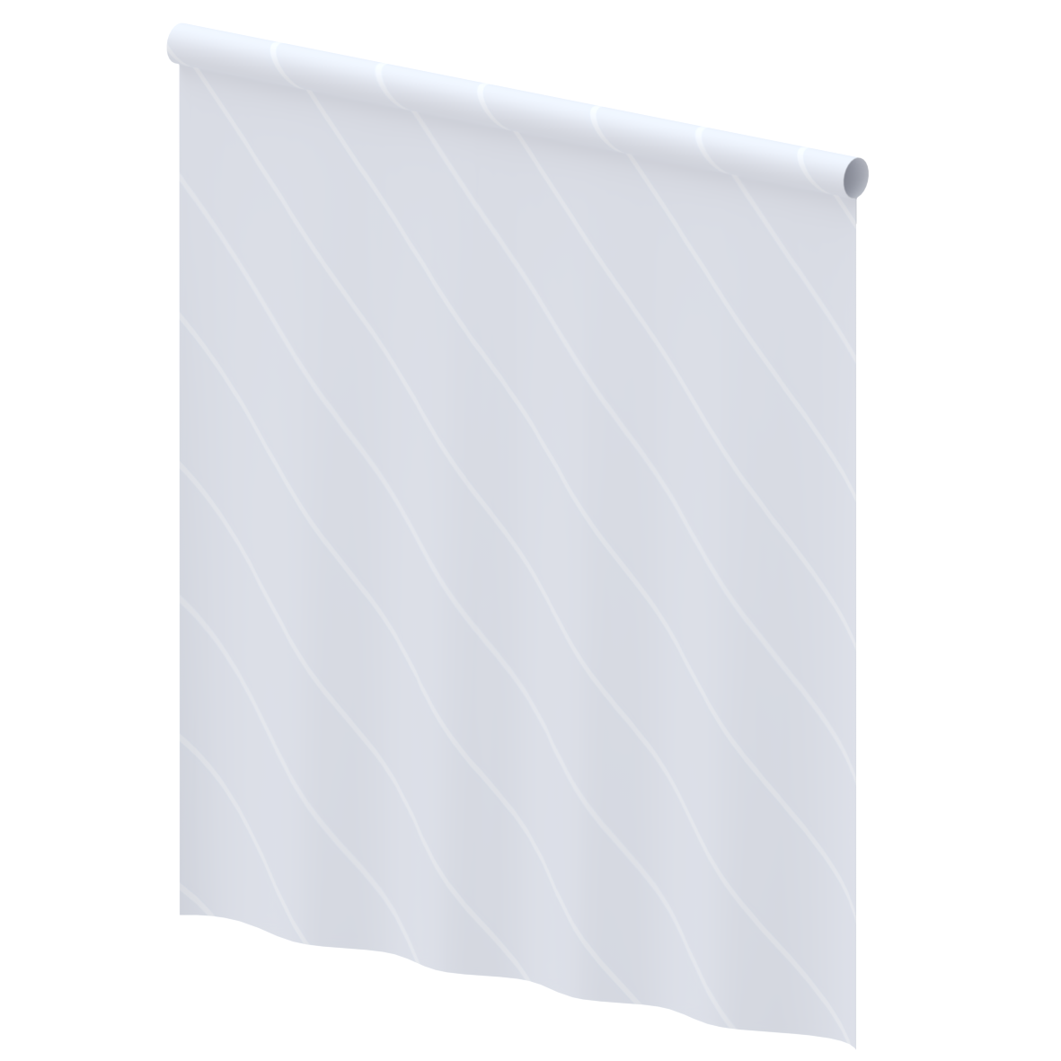 Care Rideau anti-éclaboussure, 750 x 700 x 1 mm, Blanc à rayures diagonales blanches