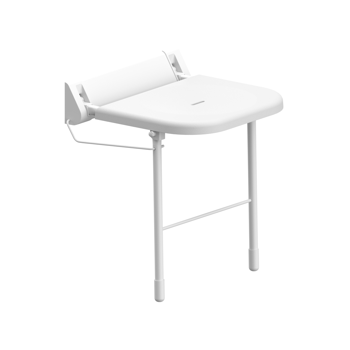 Eco Care Lift-up shower seat, with support feet, 473 x 407 x 550 mm, White