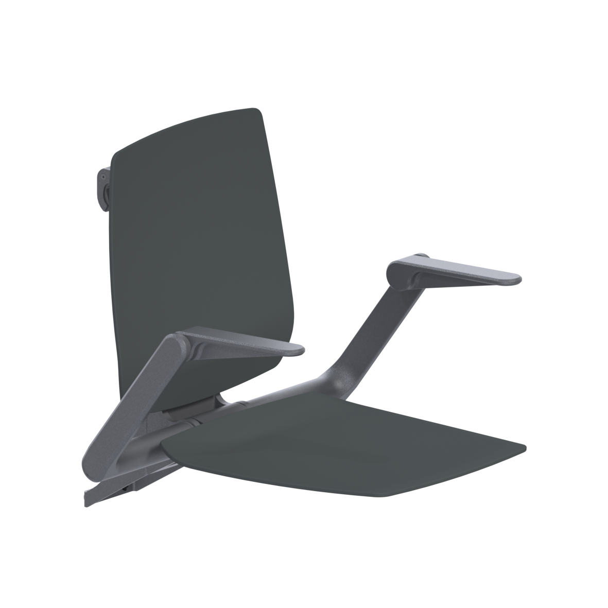 Ascento Hanging seat FR, with backrest and armrests, for Cavere Care, 584 x 640 x 574 mm, Ascento Dark grey