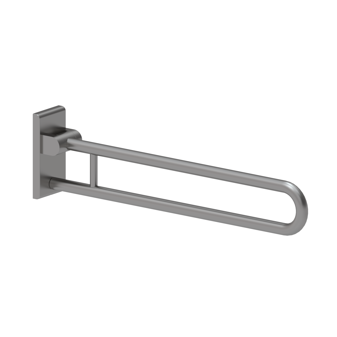 Inox Care Lift-up support rail vario, with base plate, left and right, L = 850 mm, Stainless steel