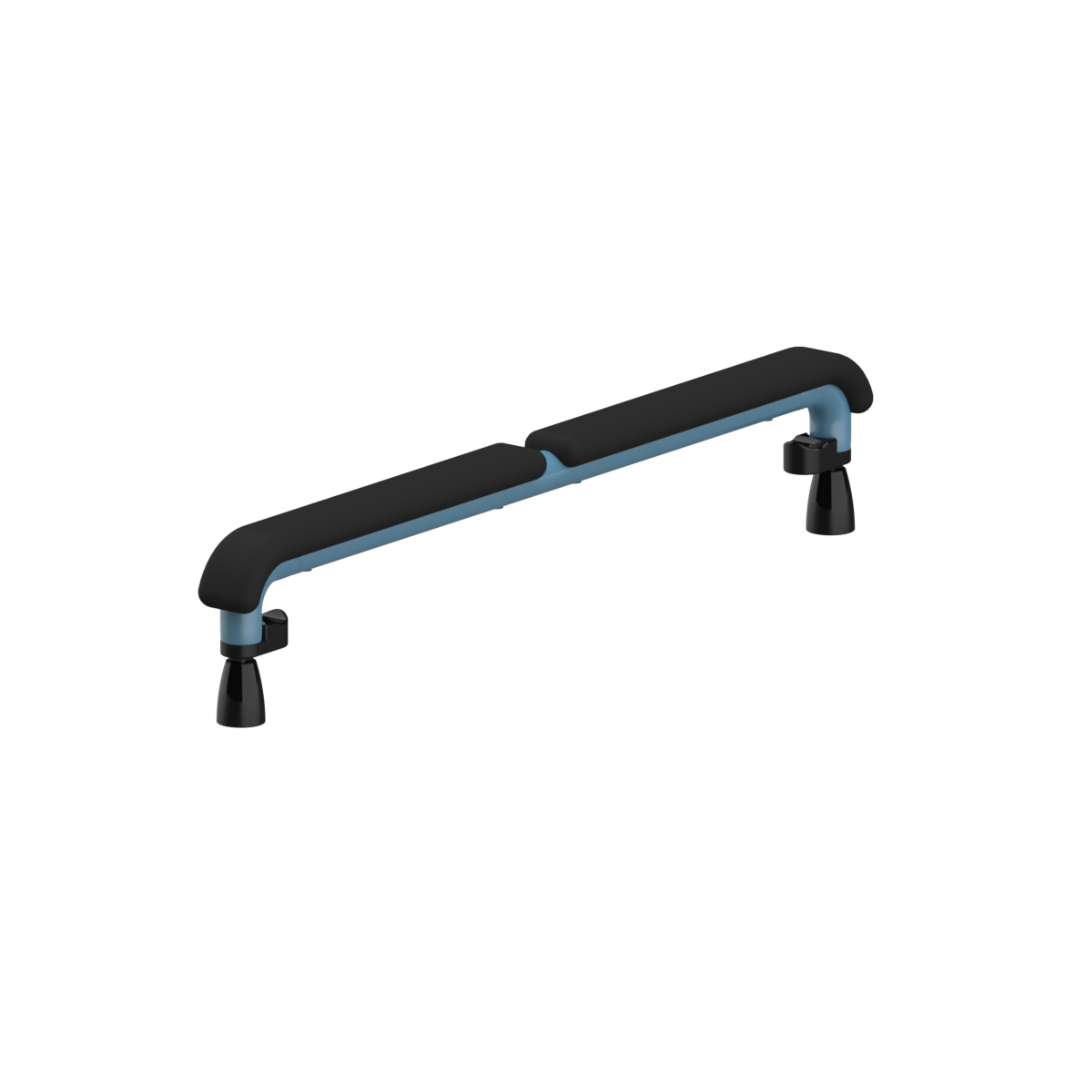 Nylon Care 400 Safety support rail, 825 x 56 x 166 mm, Pastel blue, padded, colour black