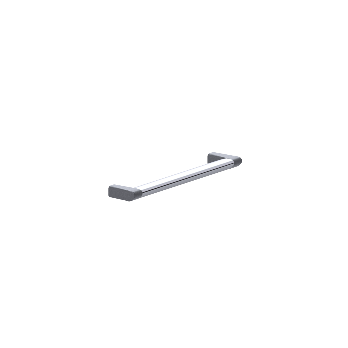 Cavere Care Chrome Grab bar, 400 mm, single-point mounting, Chrome metallic anthracite