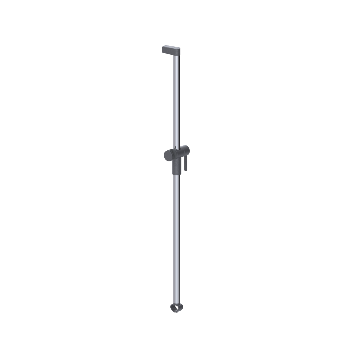 Cavere Care Chrome Shower head rail, movable, left and right, 1100 mm, single-point mounting, Chrome metallic anthracite