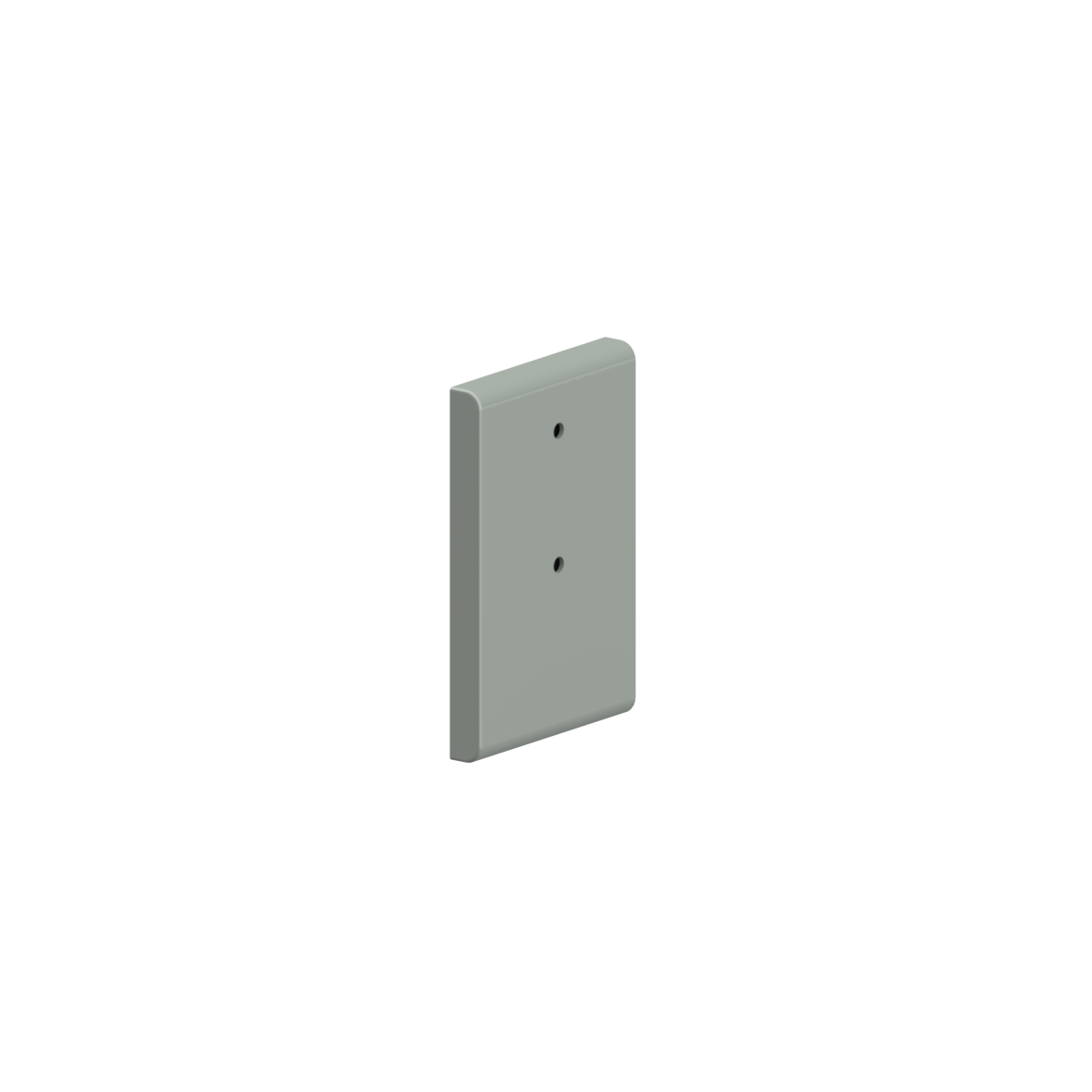 Nylon Care Montageplaat, 132 x 20 x 200 mm, Verkeersgrijs