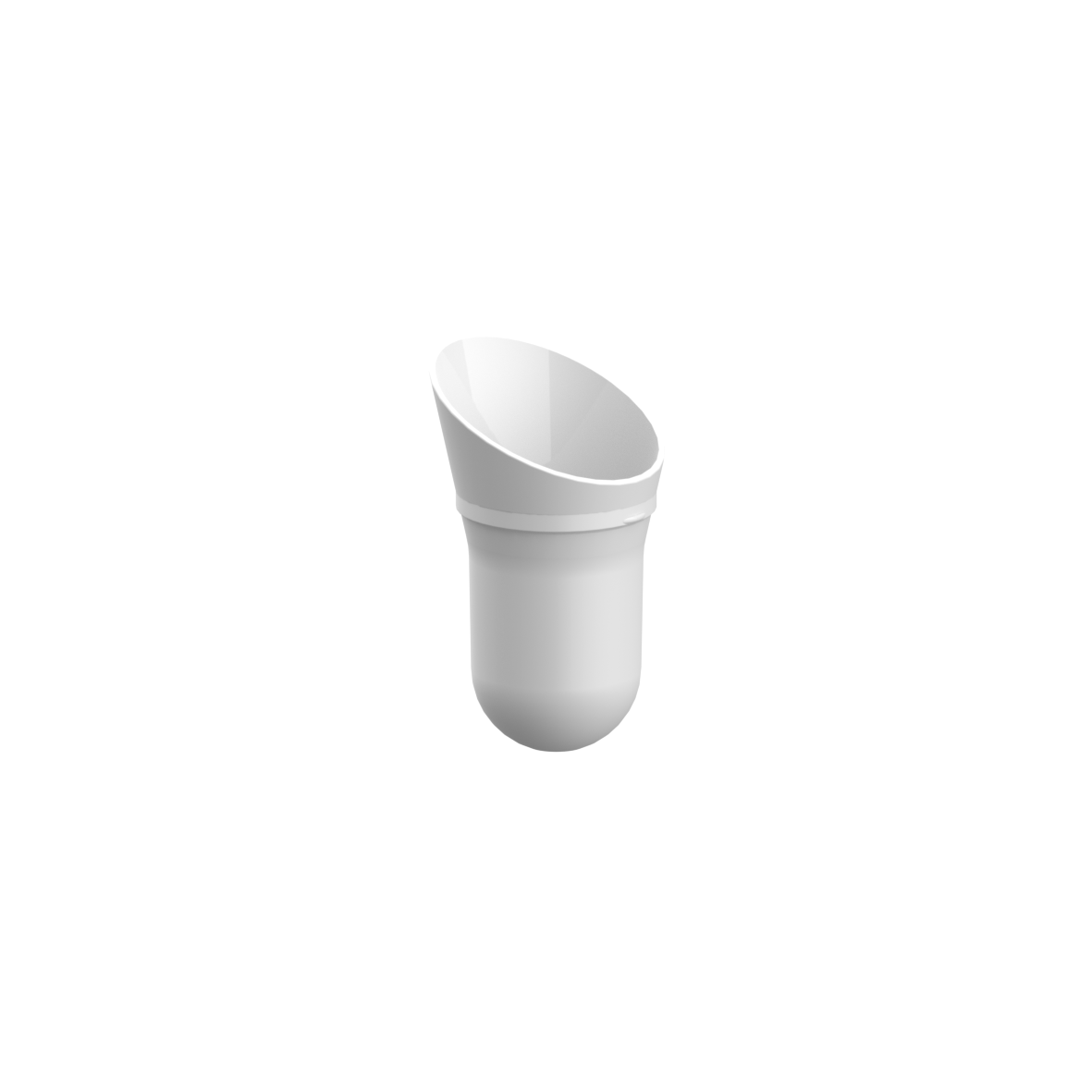 Nylon Care Spare toilet brush pot, 148 x 135 x 211 mm, White