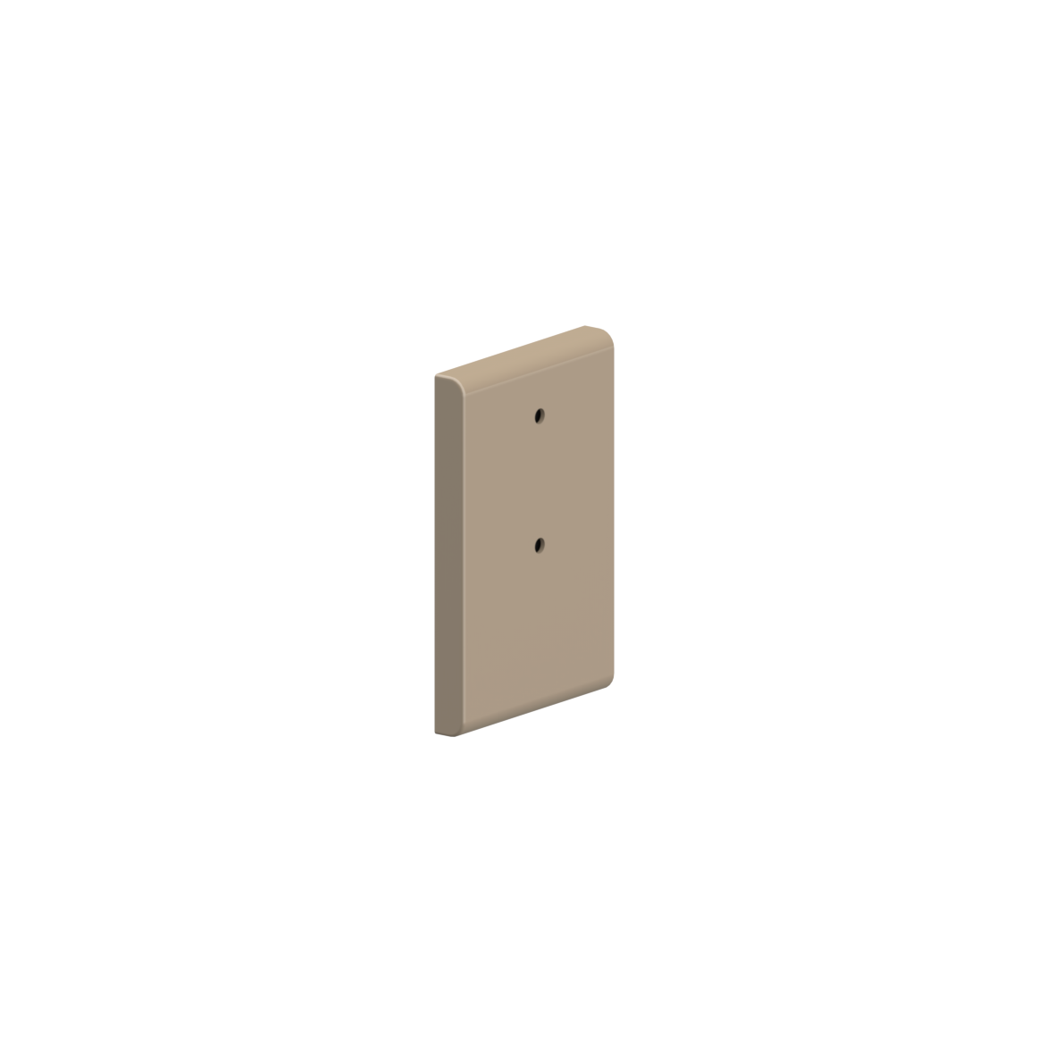 Nylon Care Montageplaat, 132 x 20 x 200 mm, Taupe