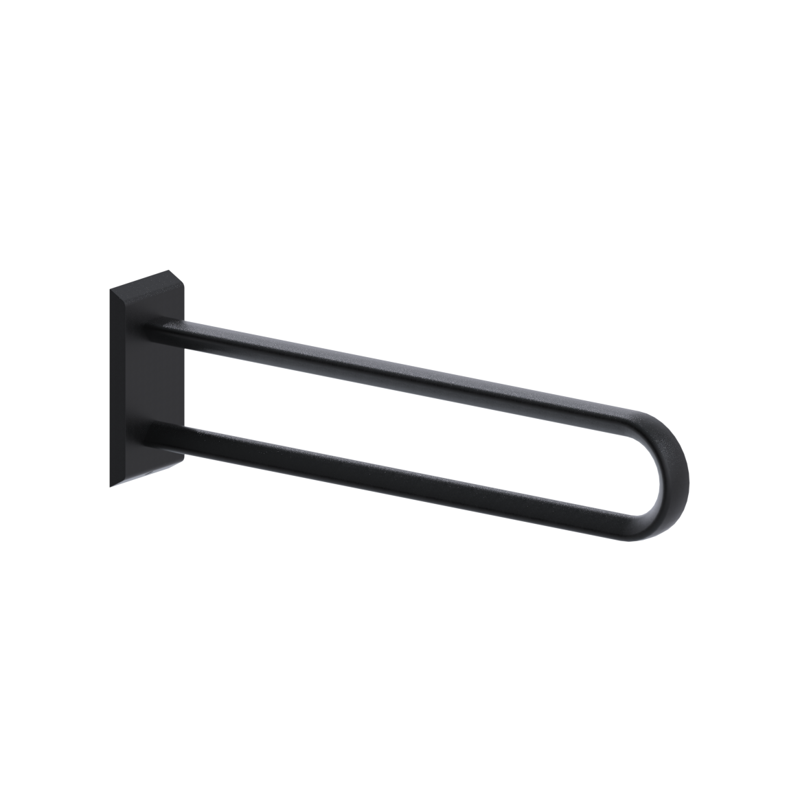Cavere Care Wall support rail vario, with base plate, left and right, L = 725 mm, Cavere Carbon black