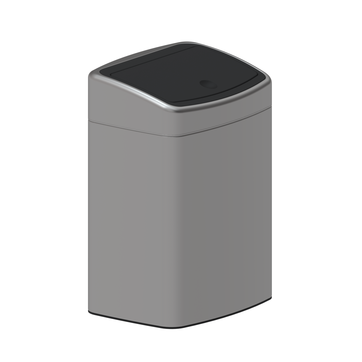 Inox Care Abfallbehälter, 10 l, 272 x 400 x 220 mm, Edelstahl, Deckel schwarz