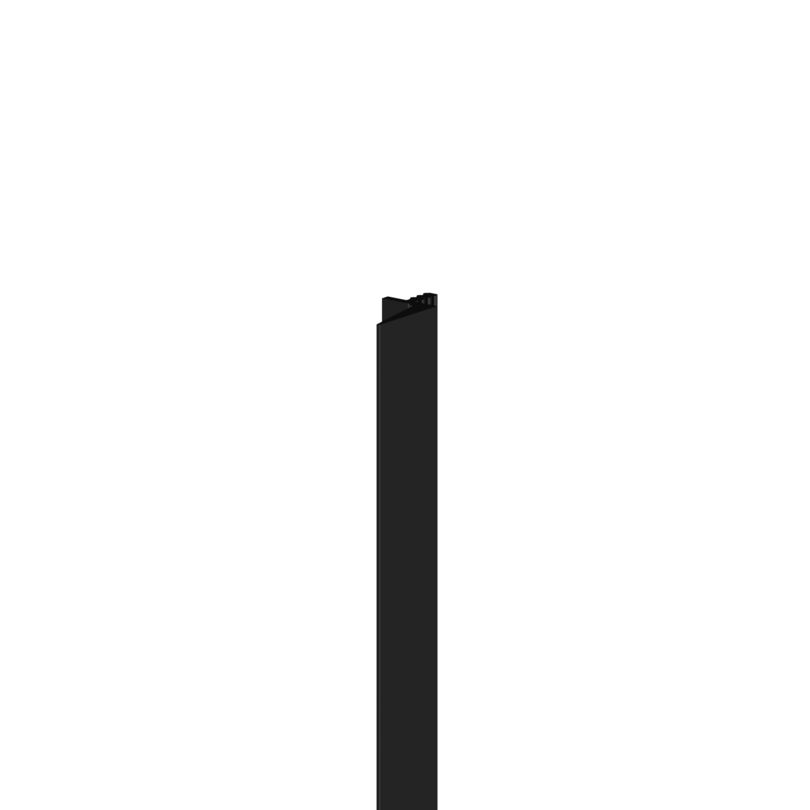 Profil butée de porte SSP 2050, 2050 x 12 x 25 mm, Noir