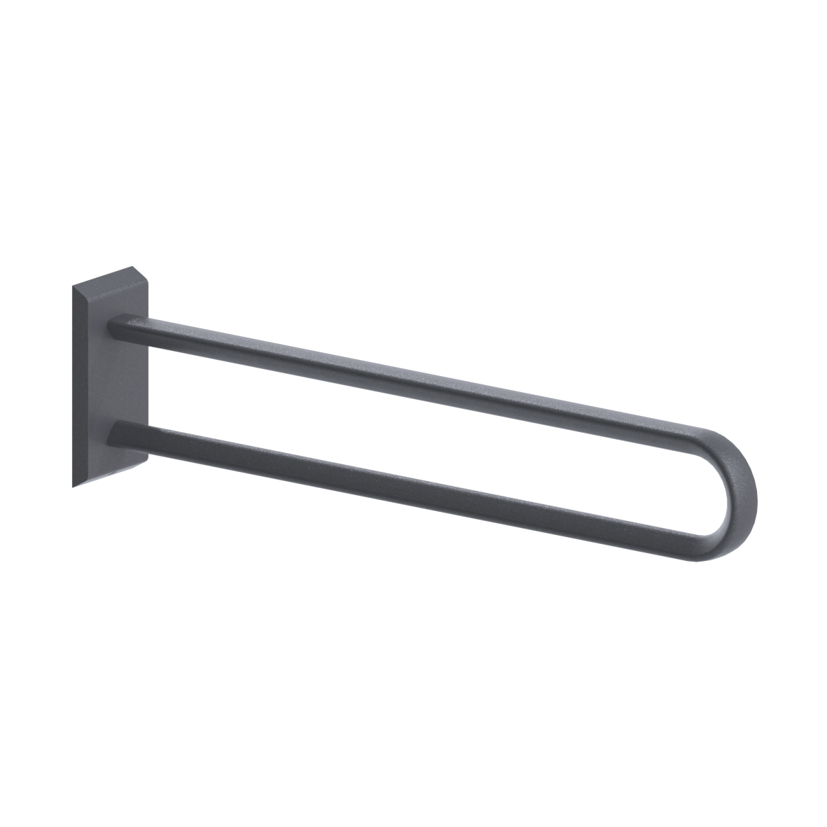 Cavere Care Wall support rail vario, with base plate, left and right, L = 850 mm, Cavere Metallic anthracite
