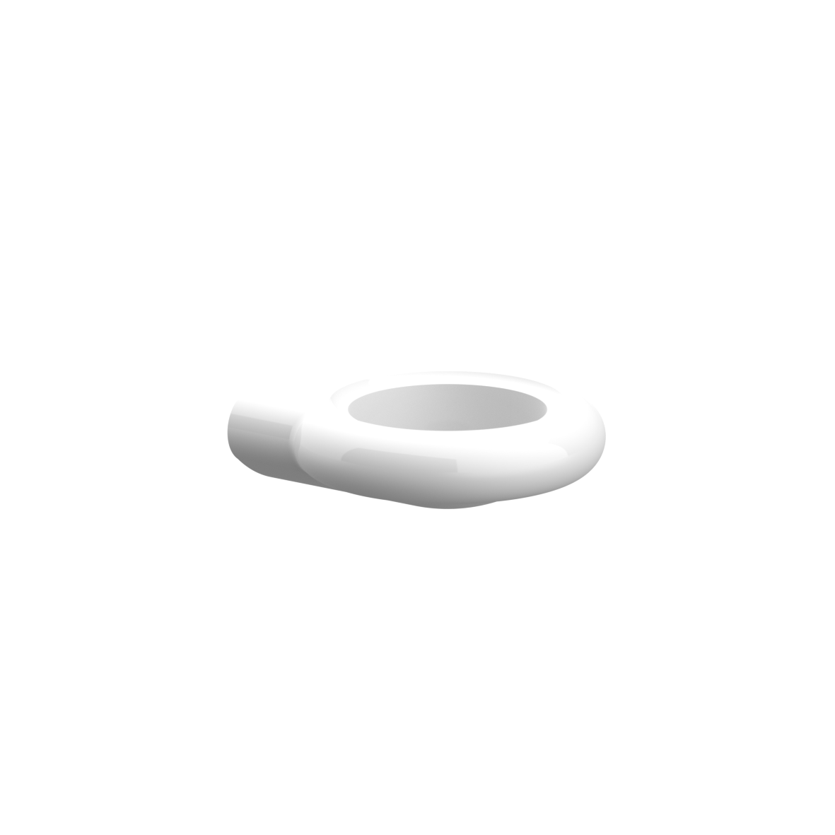 Nylon Care Tumbler holder, 125 x 116 x 39 mm, White