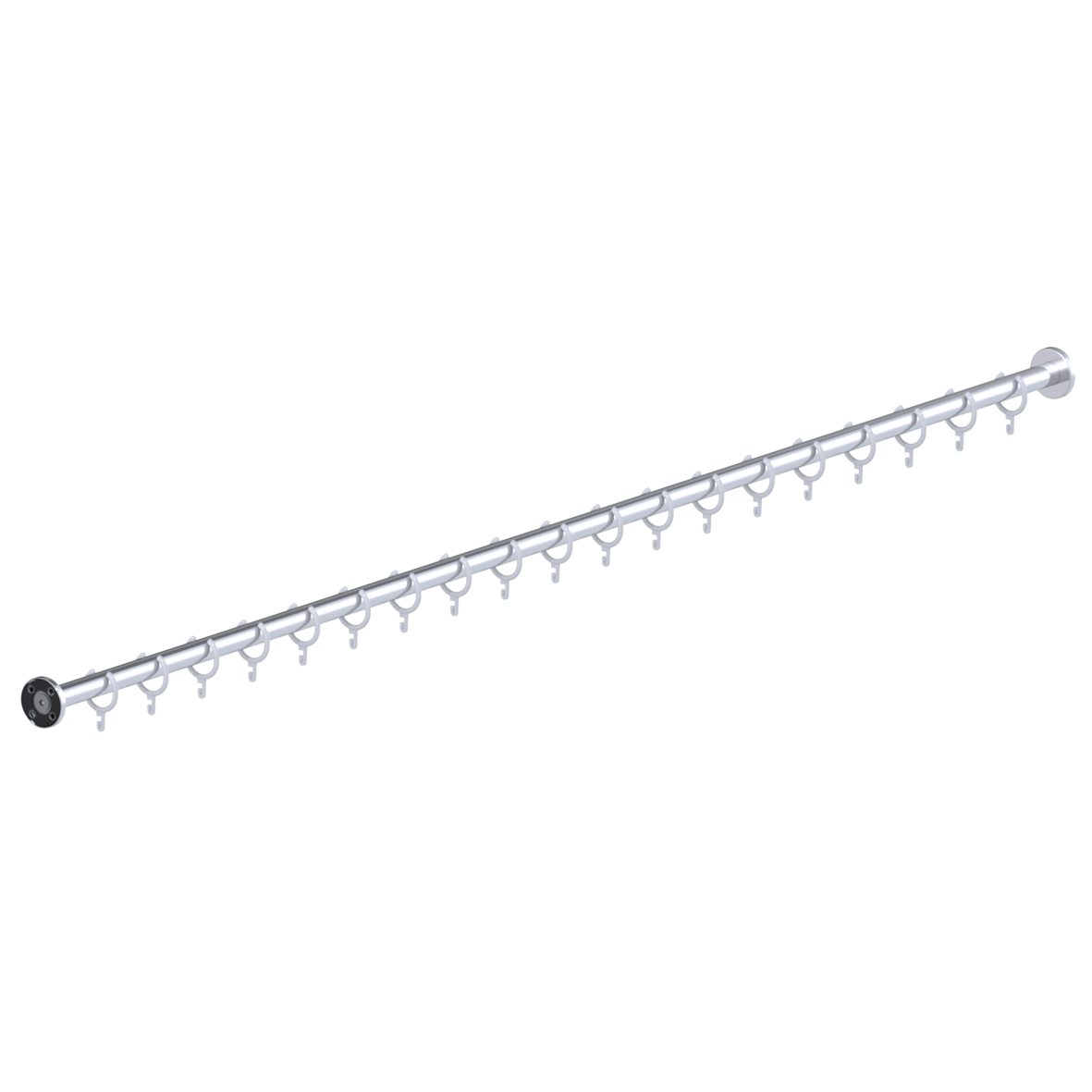 Inox Care Duschvorhangstange, mit Vorhangringen, I-Form, L = 2200 mm, Hochglanzpoliert Inox Care Duschvorhangstange, mit Vorhangringen, I-Form, L = 2200 mm, Hochglanzpoliert